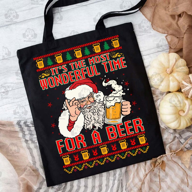 Santa Beer Christmas Png Bundle, Its the Most Wonderful Time for A Beer