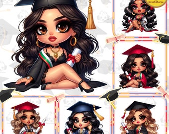 Para Mi Familia Chicano Png Bundle, Graduation Chibi Style Png, Educated Latina Girls Png, Cholo La Graduada Png, Chibi Cute Girls Png