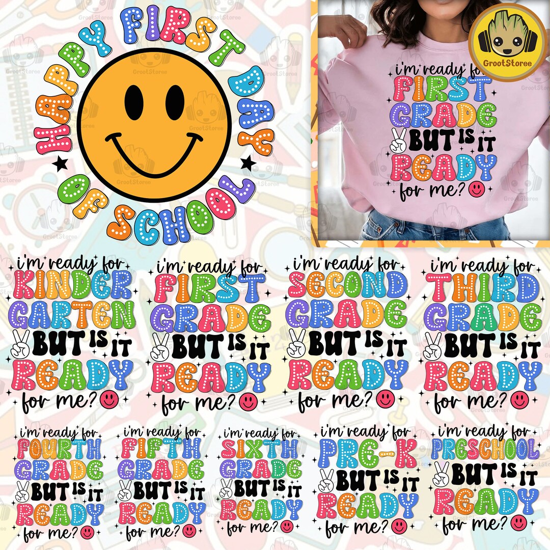 I'm Ready for Kindergarten/ First Grade but It is Ready for Me Png ...