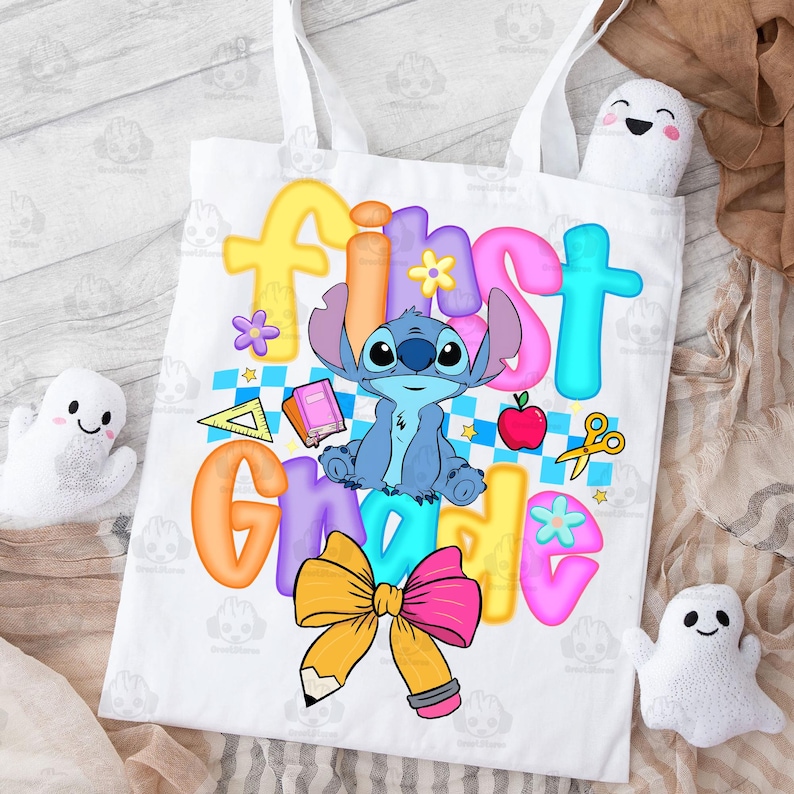 Blå Alien tillbaka till skolan PNG-paket, preppy förskoleklass till 4:e klass, tecknad första skoldagens design, tecknad pastellrosett PNG, söt skola PNG bild 5