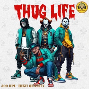 Filme de Terror Thug Life PNG, Filmes Assassinos PNG, Filme de Halloween Assustador PNG, Filme de Terror PNG, Série Assassina de Halloween PNG, Download Digital