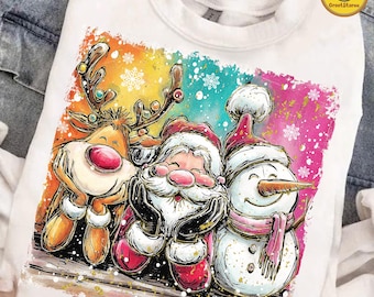 Grappig kerstkarakter png, kijk hoe ik het ben, feestelijk ontwerp, trendy sarcastische vakantiekunst, rendier kerstman sneeuwpop digitaal bestand
