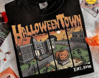 Vintage Halloweentown Est 1998 Png, Retro Halloweentown Png, Pumpkin Halloweentown Png, Halloweentown Est 1998 Design, Trendy Halloween Png