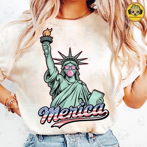 Retro 4th Of July Statue of Liberty Png, USA Png, America July 4th Png, Trendy Patriotic Shirt Png, America Png, American Girl Shirt Design
