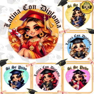 Para Mi Familia Chicano Png Bundle, Graduation Chibi Style Png, Educated Latina Girls Png, Cholo La Graduada Png, Chibi Cute Girls Png