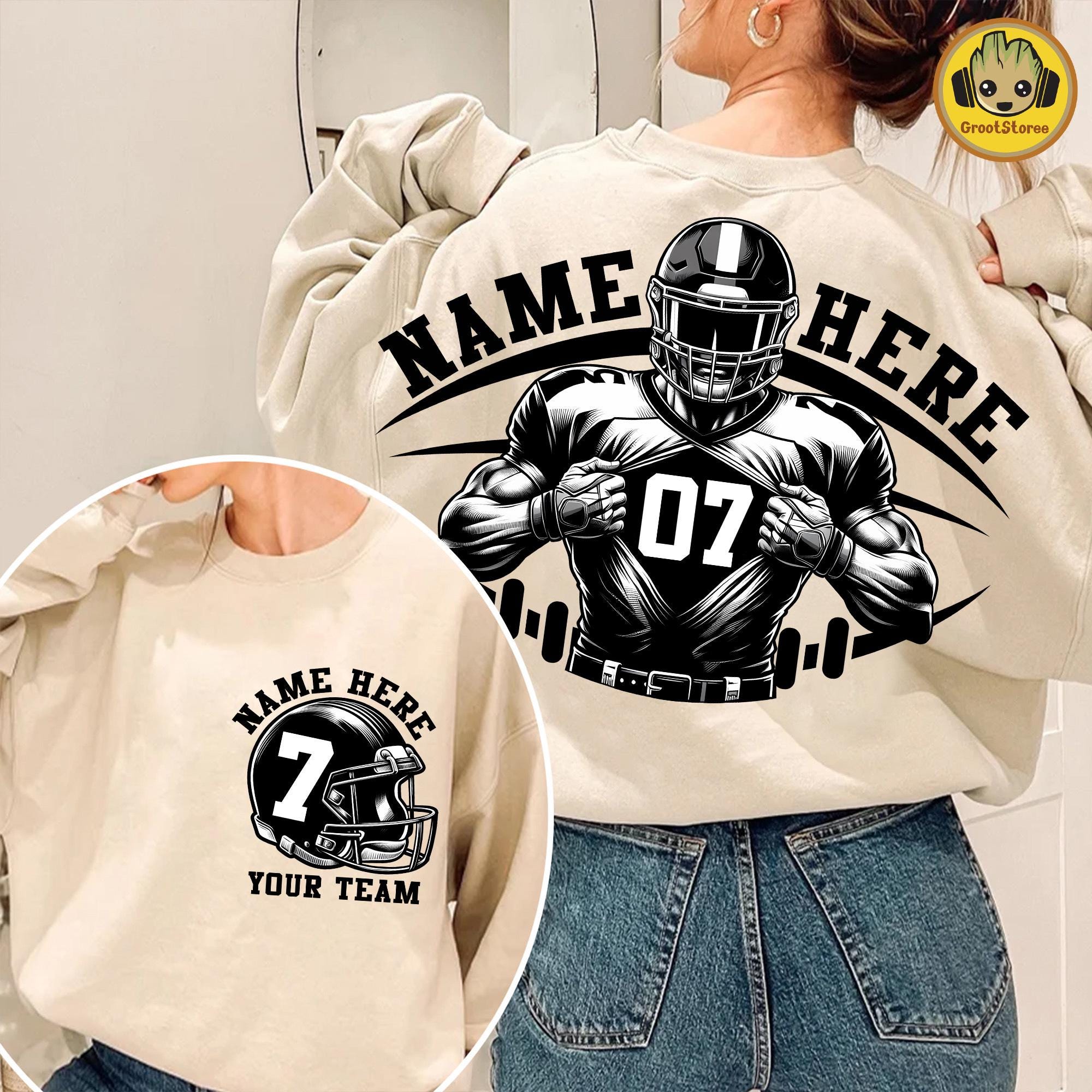 Custom Football Png, Personalized Text and Number Png, Football Team ...