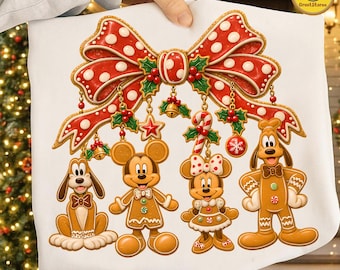 Christmas Mouse and Friends PNG, Gingerbread Holiday Design, Literally Just a Girl Christmas PNG, Cute Xmas Sublimation, Digital Download