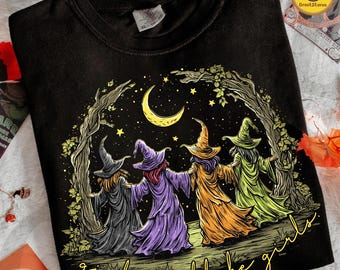 Chicas de Halloween retro serán brujas, Halloween espeluznante femenino, Bruja moderna, Vibras de bruja, Brujas espeluznantes