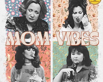 Fichiers PNG Mom Vibes floral rétro des années 90, sitcom mamans Png, Funny Mom Png, Mom Life Png, cadeau fête des mères, cadeaux cool pour maman, téléchargement numérique