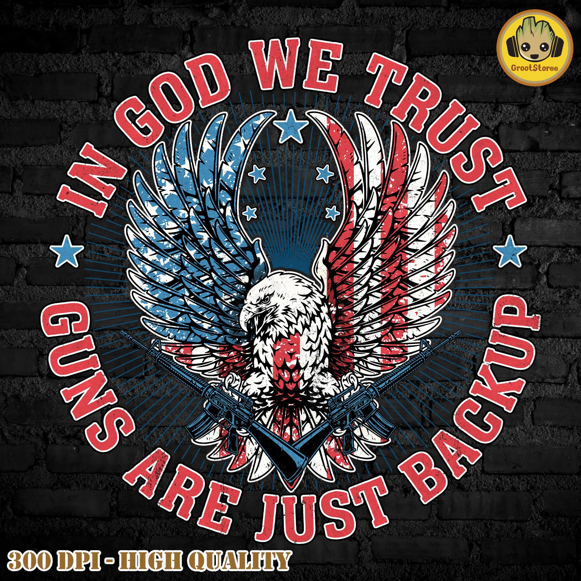In God We Trust Png, Patriotic Eagle Png, Independence Day Png, American 4th Of July Png, Eagle USA Flag Png, Memorial Day Png, Freedom Png