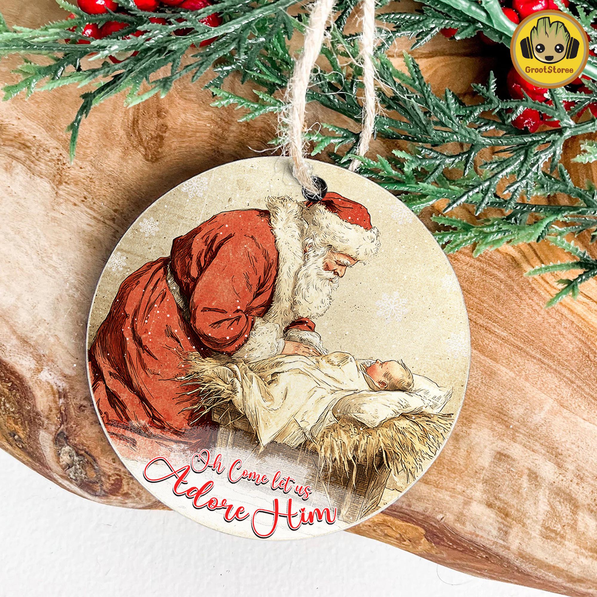 Retro Santa Ornament - Etsy