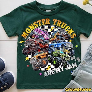 Monster Trucks Are My Jam PNG, Monster Truck Boy Shirt Design, Kids Truck Sublimation PNG, Boy Easter Png, Digital Download image 5