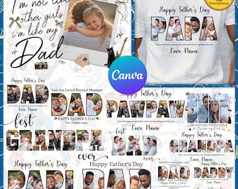 15+ Benutzerdefinierter Vatertag Canva Vorlage Png, personalisiertes Geschenk für Papa Png, benutzerdefinierter Vater und Kinder Foto Png, christlicher Vater Png, Bibelverse