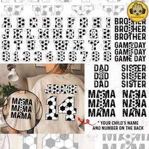 Custom Soccer Mama Aunt Nana Png Bundle, Family Mathching Soccer Shirt Png, Soccer Mom Png, Soccer Alphabet Png, Sports Mom Png File