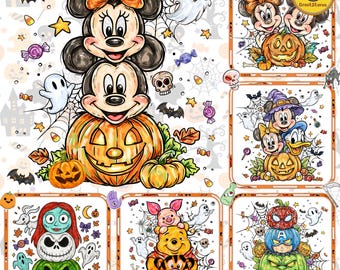 10+ Magical Cartoon PNG Bundle, Magical Mouse Halloween PNG Doodle, Cartoon Fall Png, Magical Kingdom Png, Halloween Png, Spooky Vibes png