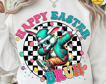 Feliz Pascua, amigo (PNG), Conejito retro haciendo dab (PNG), Pascua infantil (PNG), Pascua para niños (PNG), Feliz Pascua (PNG), Diseño de camiseta divertida de Pascua (PNG)