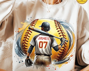 Personalisierte Softball Png, Softball Spieler Shirt mit Kinder Name & Trikotnummer Png, Benutzerdefinierte Softball Shirt Png, Softball Mama Png
