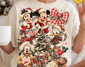 Mouse Friends Christmas PNG, Hand Drawn Holiday Design, Literally Just a Girl Graphic, Cute Matching Couple Christmas Shirt Sublimation File