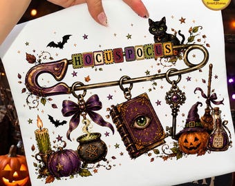 Safety Pin PNG, Retro 90s Halloween Design, Vintage Horror Movie Characters PNG, Spooky Season Shirt, Halloween Sublimation