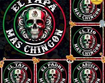 Bundle El Papa Mas Chingon PNG, Mexican Flag Papa Mexicano Png, Papa Latino PNG, Spanish Dad Png, Dad Chicano PNG, Chingon Fathers Day Png