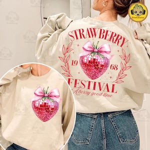 Strawberry Festival 1968 Png, A Berry Good Time Png, Retro Strawberry Coquette Png, Strawberry Festival Png, Trendy Strawberry Season Png