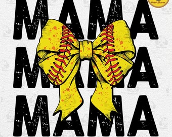 Bow Softball Mama Sport Png, Sport Mama Png, Gift For Mom, Mother's Day Png, Retro Mama Shirt Design, Boy Mom Png, Girl Mom Png,Digital File