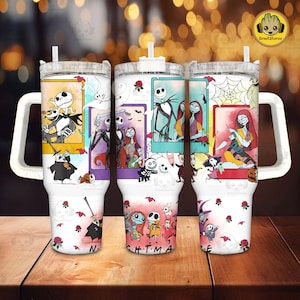 Horror Halloween 40 oz Quencher Tumbler Wrap Sublimation Design, Nightmare Tarot Card  40oz Tumbler Designs, Digital Design Download
