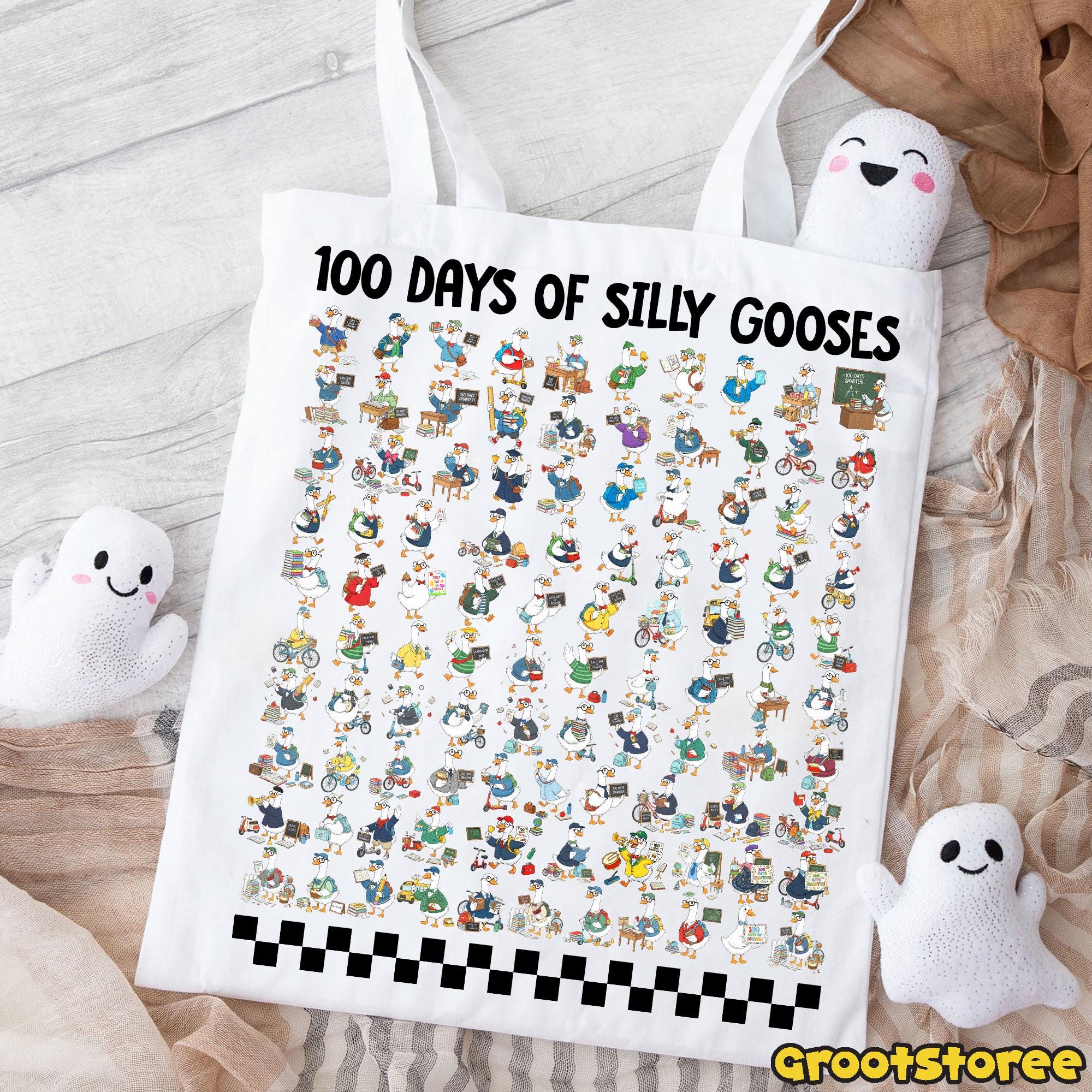 100 Days of Silly Gooses Png, Funny 100th Day of School Png, Gift for ...