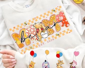 Custom Mama Bear Png, Personalized Mom Shirt PNG, Mama Est With Kid Name PNG, Mother’s Day Gift PNG, Grandma Bear Png, Digital File