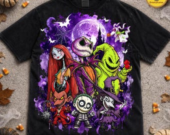 Welcome To Our Nightmare PNG, Retro Halloween Design, Spooky Characters Graphic, Creepy Fall Shirt, Horror Sublimation Digital Download