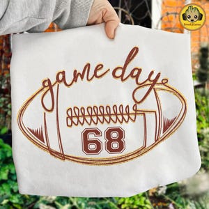 Custom Football Game Day Png, Personalized Football Number Png, Football Team Png, Football Mom Png, Gift For Player, Touchdown Season Png