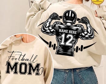 Custom Football Png, Personalized Text and Number Png, Football Team Png, Retro Sports, Football Mom Png, Gift For Player, Game Day Png
