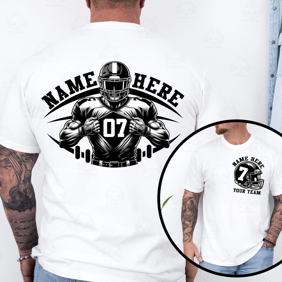 Custom Football Png, Personalized Text and Number Png, Football Team ...