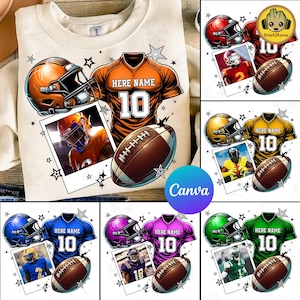 カスタムCanvaテンプレート 秋のフットボール写真挿入Pngバンドル、秋のフットボールCanvaPng、コケットフットボールPng、トレンドPng、フットボールママPng