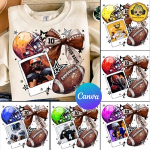 カスタムCanvaテンプレート 秋のフットボール写真挿入Pngバンドル、コケットフットボールPng、秋のフットボールCanvaPngトレンドPng、フットボールママPng