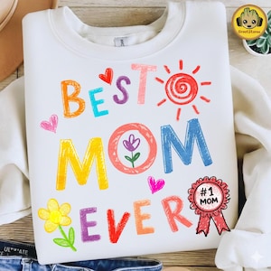Funny Best Mom Ever Png, Mom Club Png, Cute Mama Png, Vintage Mother Png, Mother's Day Gift Png, Trendy Mom Png, Cool Mom Life Png image 1