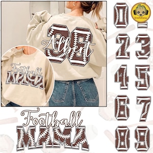 Customized Football Number Png, Personalized Football Mom PNG, Custom Football PNG, Football Mama Png, Game Day Football Sublimation