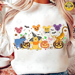 Retro Halloween Bear Ghost Png, Cartoon Halloween Png, Spooky Bear And Friends Png, Spooky Cartoon Png, Trendy Honey Bear Halloween Png