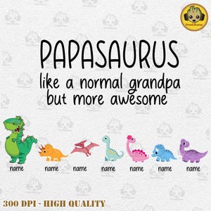 Personalized Grandpasaurus Like A Normal Grandpa, But More Awesome Png, New Shirt Design For Men Png, Grandpa Shirt Design, Papa Tee Png
