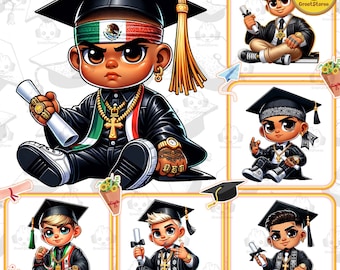 Boy Para Mi Familia Chicano Png Bundle, Graduation Chibi Style Png, Educated Latina Girls Png, Cholo La Graduada Png, Chibi Cute Girls Png