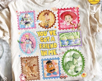 Cartoon Toy Friends PNG, Watercolor Character PNG, Trendy Boy Design PNG, You've Got A Friend In Me Shirt Png, Digital Download