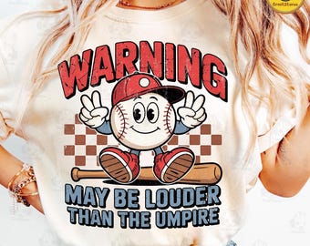 Lustig Mai Lauter als der Umpire Png, Spieltag Baseball Mama Png, Retro Baseball Mama Png, Baseball-Saison Png, Spieltag Mama Png