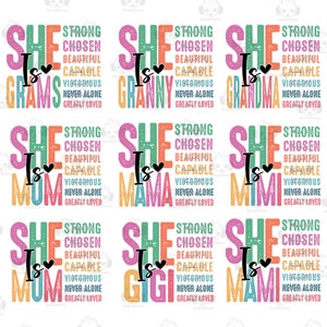 20+ Sie ist Mom Bundle PNG, Sie ist Nana, Meme PNG, Gesegnete Mutter Png, Mama Shirt, Mutterleben Png, Muttertag Png, Geschenk für Mama, Retro Mama Zitate Bild 2