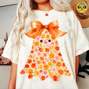 Chinoiserie Ghost Halloween PNG, Floral Boo Ghost Shirt Png, Cute Boo Halloween Png, Girly Halloween Png, Spooky Png, Toile De Jouy png