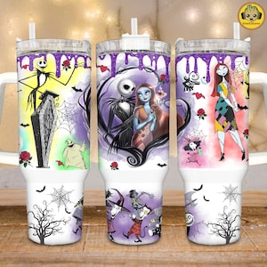 Nightmare Movie 40oz Quencher Wrap PNG, Horror Halloween Tumbler Design, Spooky Season Sublimation, Instant Digital File