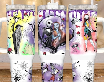 Nightmare Movie 40oz Quencher Wrap PNG, Horror Halloween Tumbler Design, Spooky Season Sublimation, Instant Digital File