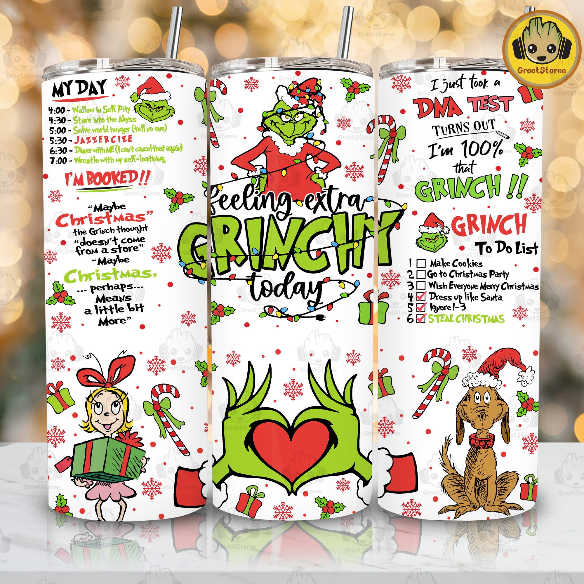 Grinch Collage Skinny Tumbler- Stainless – AwardmasterLafayette