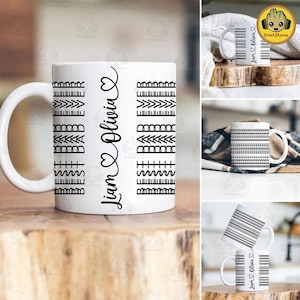 Funny Dad Hidden Message 11oz Mug Wrap Png, Custom Kids Name Best Dad Ever Mug Wrap Png, Happy Fathers Day 11oz Coffee Mug Png, Digital File