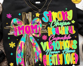 Christian Mom PNG, Faith Cross Heart Design, Retro Mama Shirt Png, Motherhood Gift, Mother’s Day Religious Mom PNG, Digital File