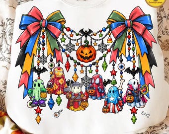 Spooky Charm PNG, Retro Ghost Halloween PNG, Superhero Halloween Design, Checkered Ghost Shirt PNG, Trendy Spooky Season Fall, Digital File